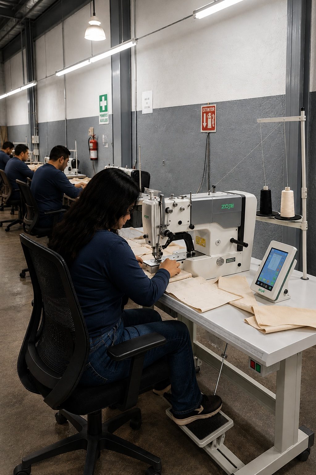 Área de costura de la fábrica de MAGO en Ciudad de México